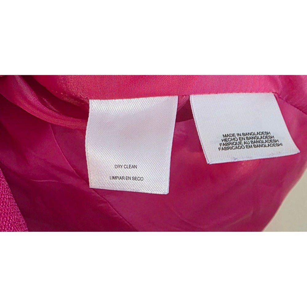 Black Label by Evan-Picone Hot Pink Three Button Blazer Jacket Size 12 - Picture 4 of 8